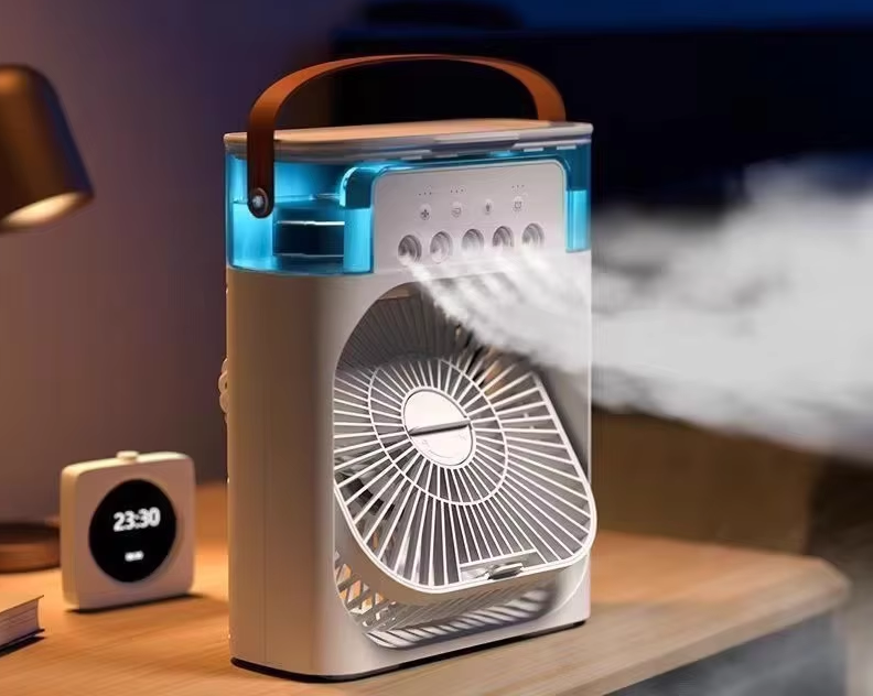 Stay Cool This Summer with the Portable 3-in-1 Air Cooler: Fan, Humidifier & Night Light!